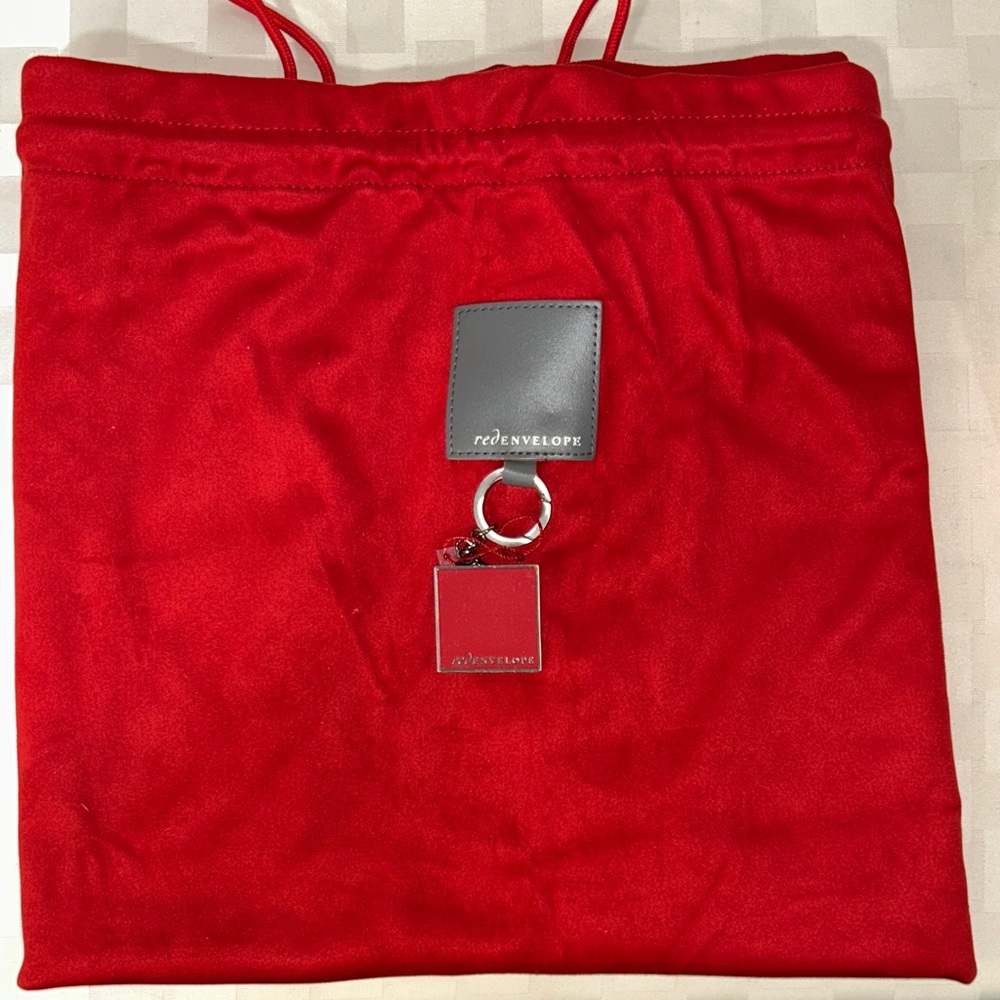 Red Envelope (Microsuede) bag with money clip key ring, Mug, cosmetic bag, plus!